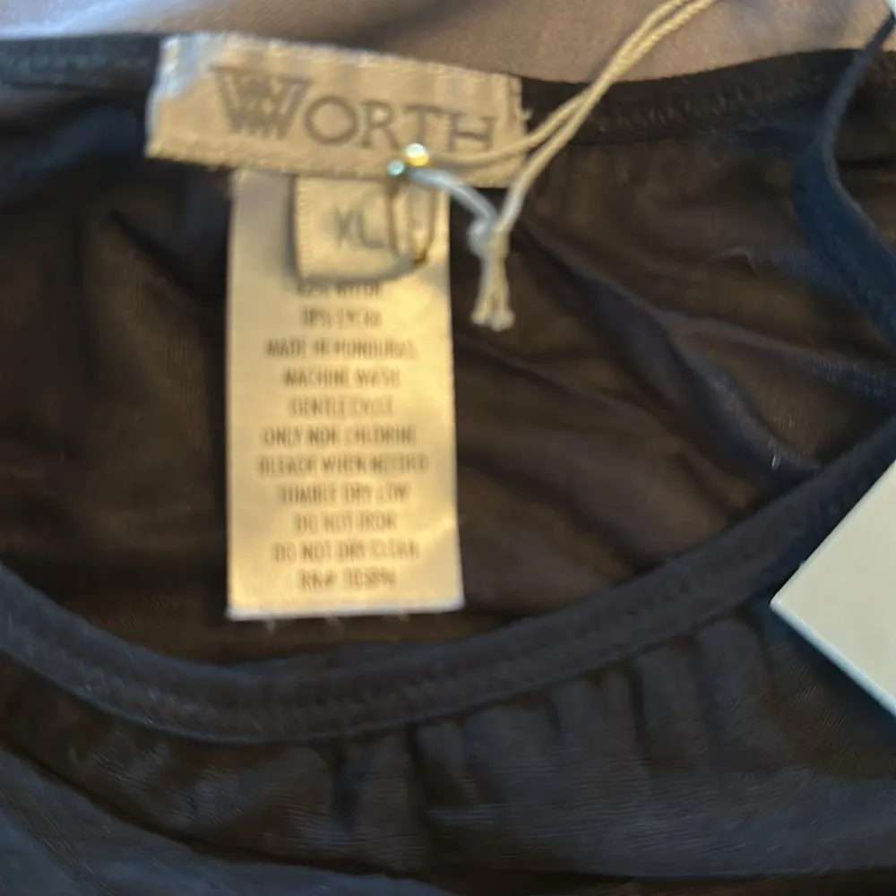 Worth xl sheer black naked stretch camisole nwt $98 - Image 5