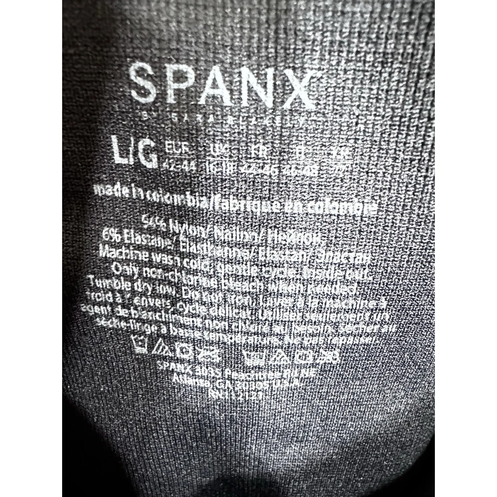 NWOT Spanx Navy‎ Seamless Leggings Workout Sz M - Image 3