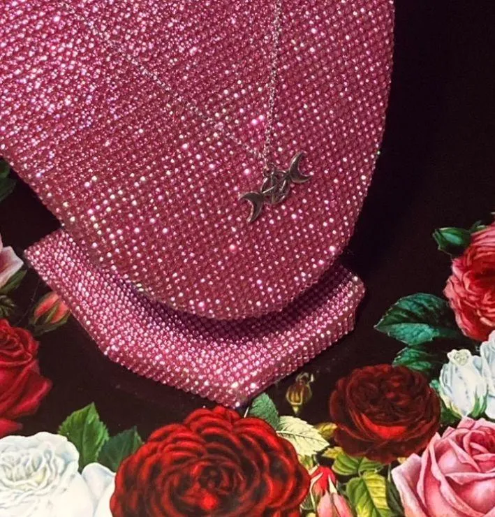 Boutique Moon Phase Necklace Triple Moon Goddess Pentagram Pentacle Halloween Witch goth - Image 4