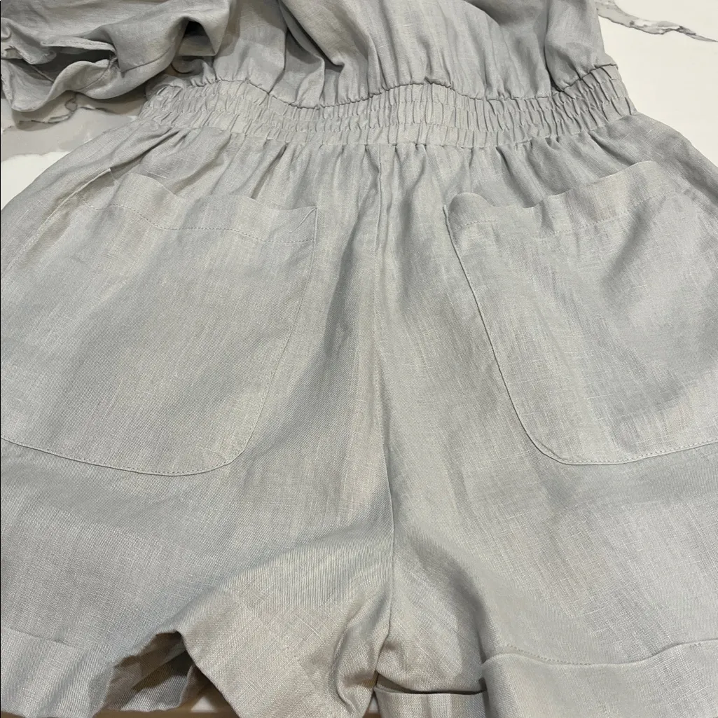 Grade & Gather gray linen romper - Image 8
