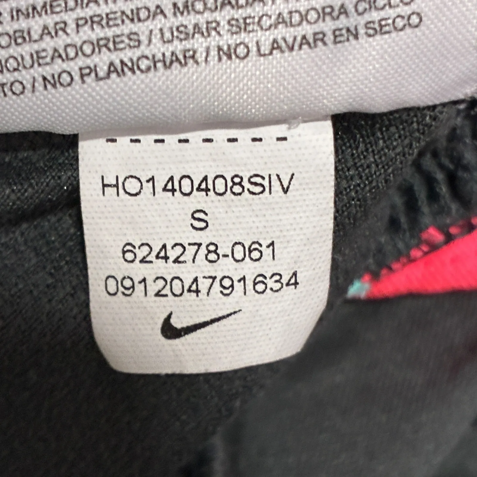 Nike Dri Fit Womens Running Shorts Black Pink Teal Athletic Gym Size S - Image 5