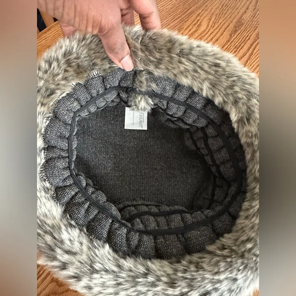 PARKHURST Brown Faux Fur Hat Timeless Classic Head Warmer Fall Fashion Elegant - Image 5