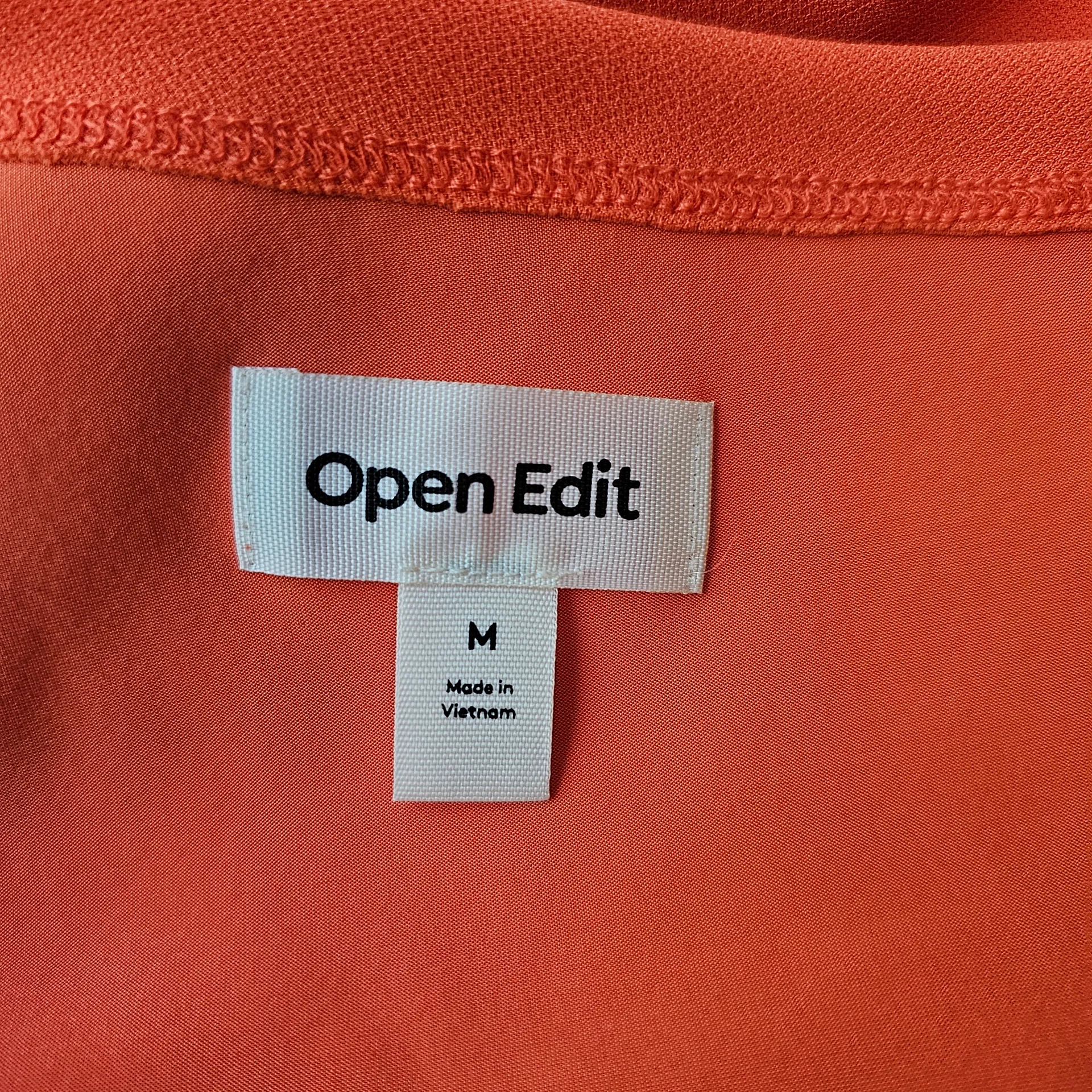 Open Edit Chic Off-Shoulder Orange Dress Size M - Image 7