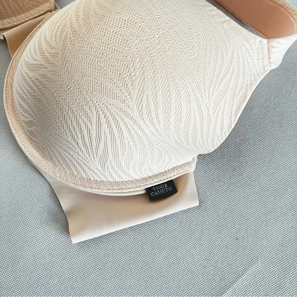 Vince Camuto Size 42C Cream Lace Underwire Bra Adjustable Straps - Image 5