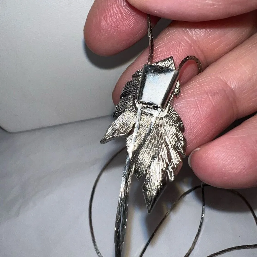 Vintage MCM Silver Tone and Rhinestone Bolero‎ Necklace - Image 7