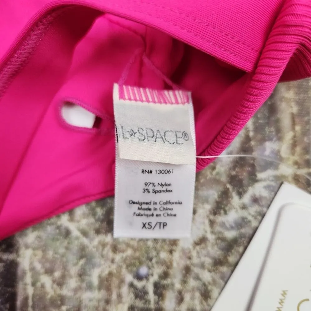L*Space Vera Bikini Top in Bougainvillea Pink Ribbed Size XS NWT - Image 5