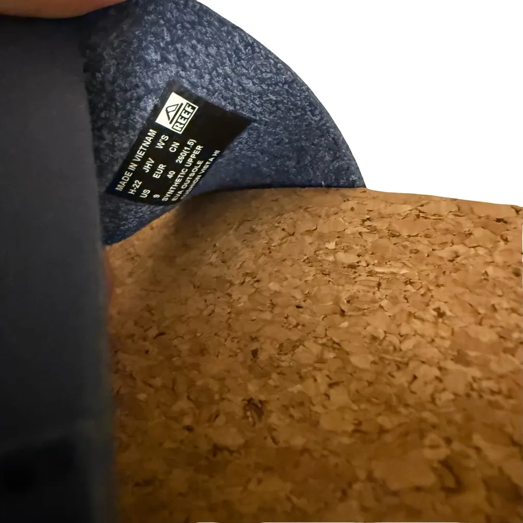 Reef Cushion Vista Hi Platform Blue Sandals Strappy Shoes Size 9 - Image 5