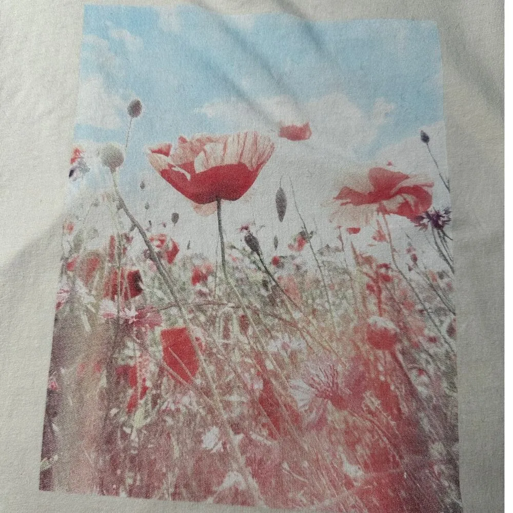 Old Navy: Boxy Graphic Tee Poppy Floral Cream - Image 4