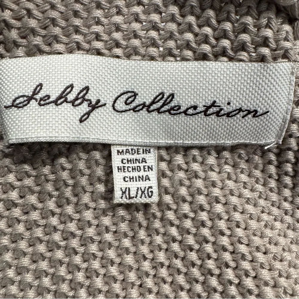 Sebby Collection Shaggy Faux Fur Long‎ Tan Taupe Sweater Vest size XL mob wife - Image 6