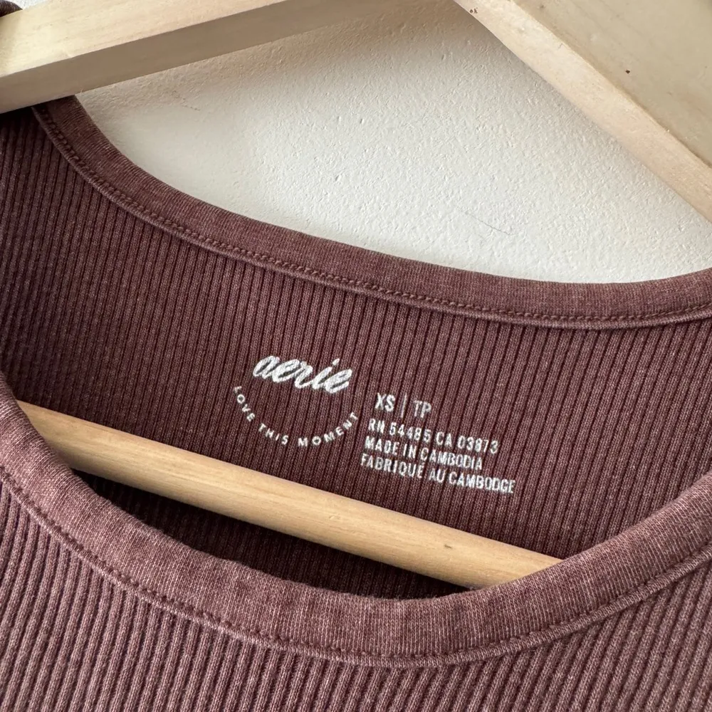 NEW!! Aerie Brown High Neck Ribbed Tank Top - Image 3