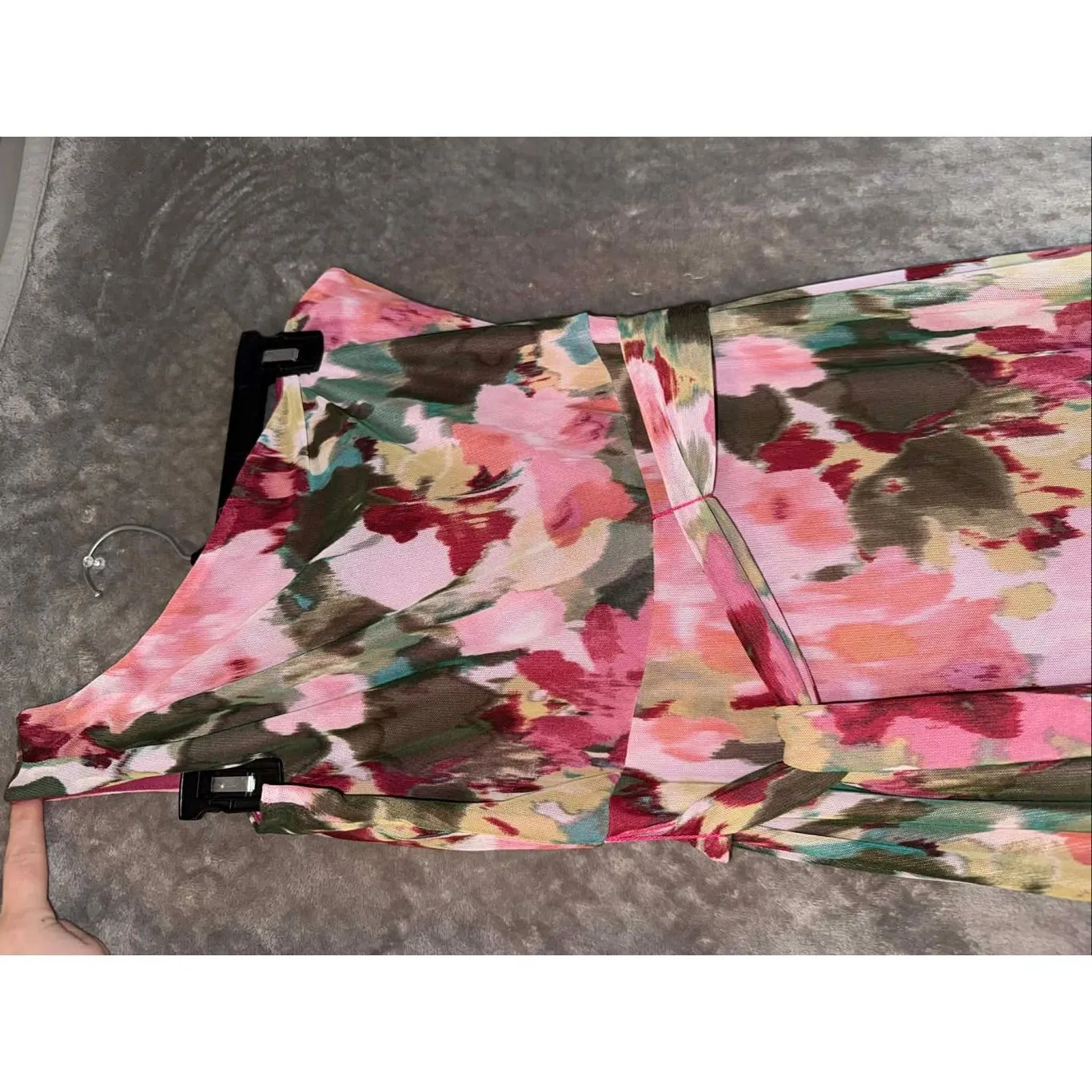 Nicole Miller One Shoulder Floral Maxi Dress Size 4 Wedding Guest #383 - Image 5