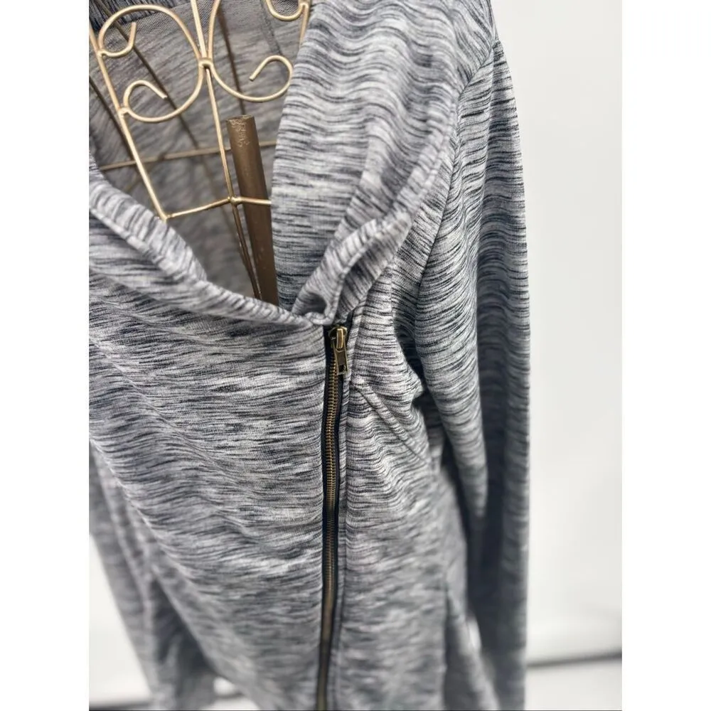 Cotton On Body Gray asymmetrical zip up jacket womens size XL - Image 5