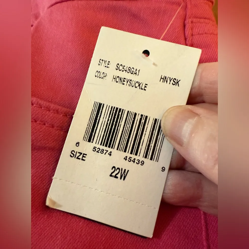 KUT from the Kloth Crop Skinny Denim Jeans Honeysuckle Pink Colorful NWT 22W - Image 9