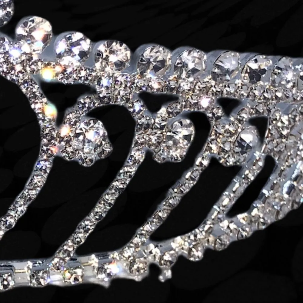 New! Tiara! Crystal! Beautiful design! Silver - Image 4