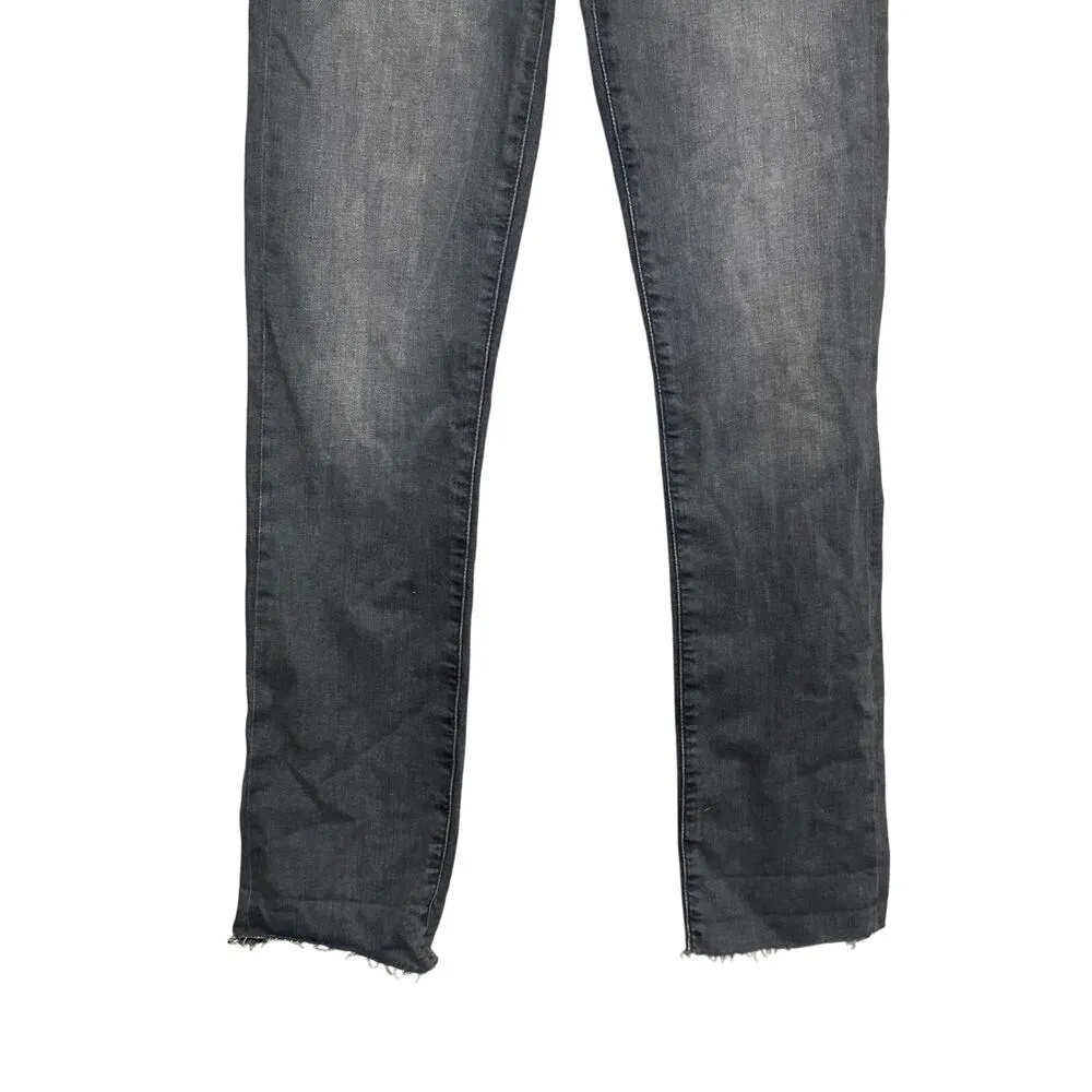 Hudson Crop Jeans Straight-Leg Cut High Rise Durable Denim Gray Women's 25 NWT - Image 4