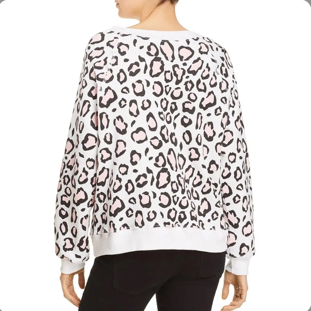 WILDFOX Sweatshirt Animal Print Crew Neck Size M NWT - Image 8