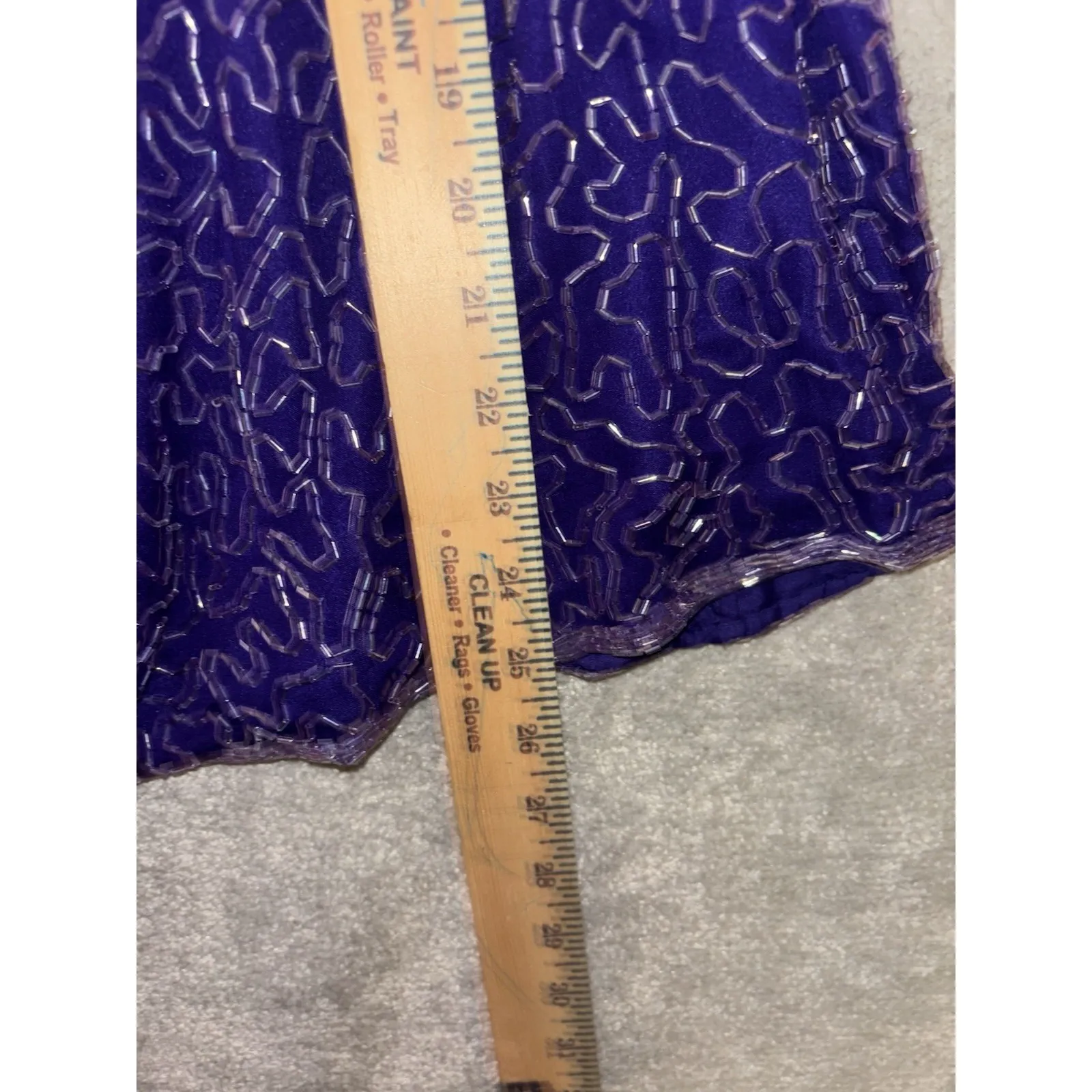 lawrence kazar beaded top vintage purple silk xl NWT - Image 6