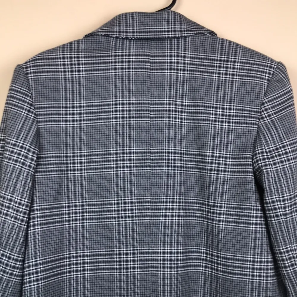 Something Navy Women’s Plaid One-Button Blazer - Image 7