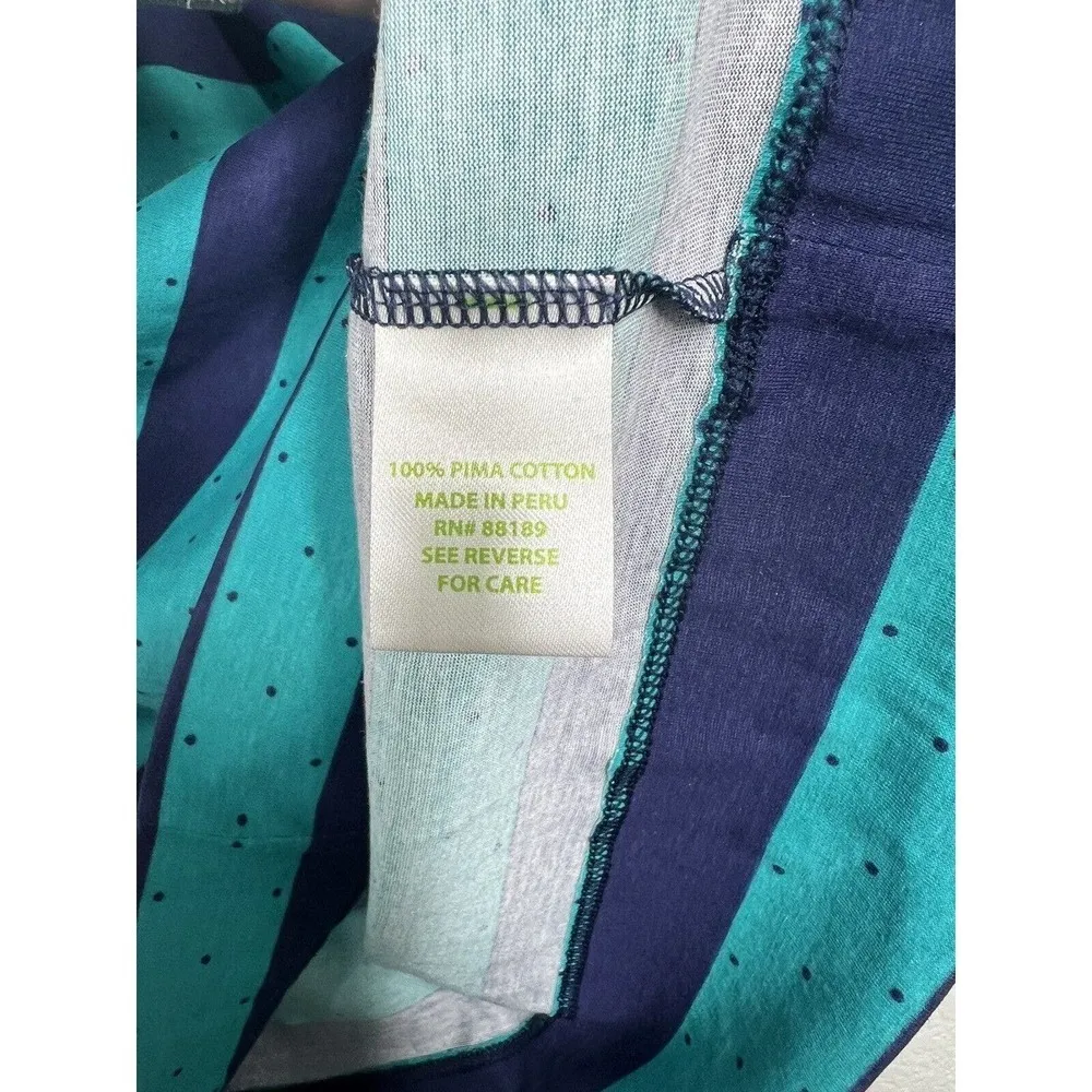 Lilly Pulitzer Gretchen Dress XS Tropez Blue Polka Dot Stripes - Image 4