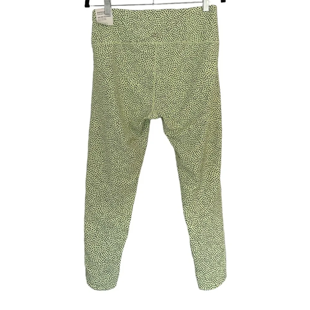 NWT Calia Energize High Rise 7/8 Leggings Crossover Hem Sz Large Confetti Dot Green - Image 5