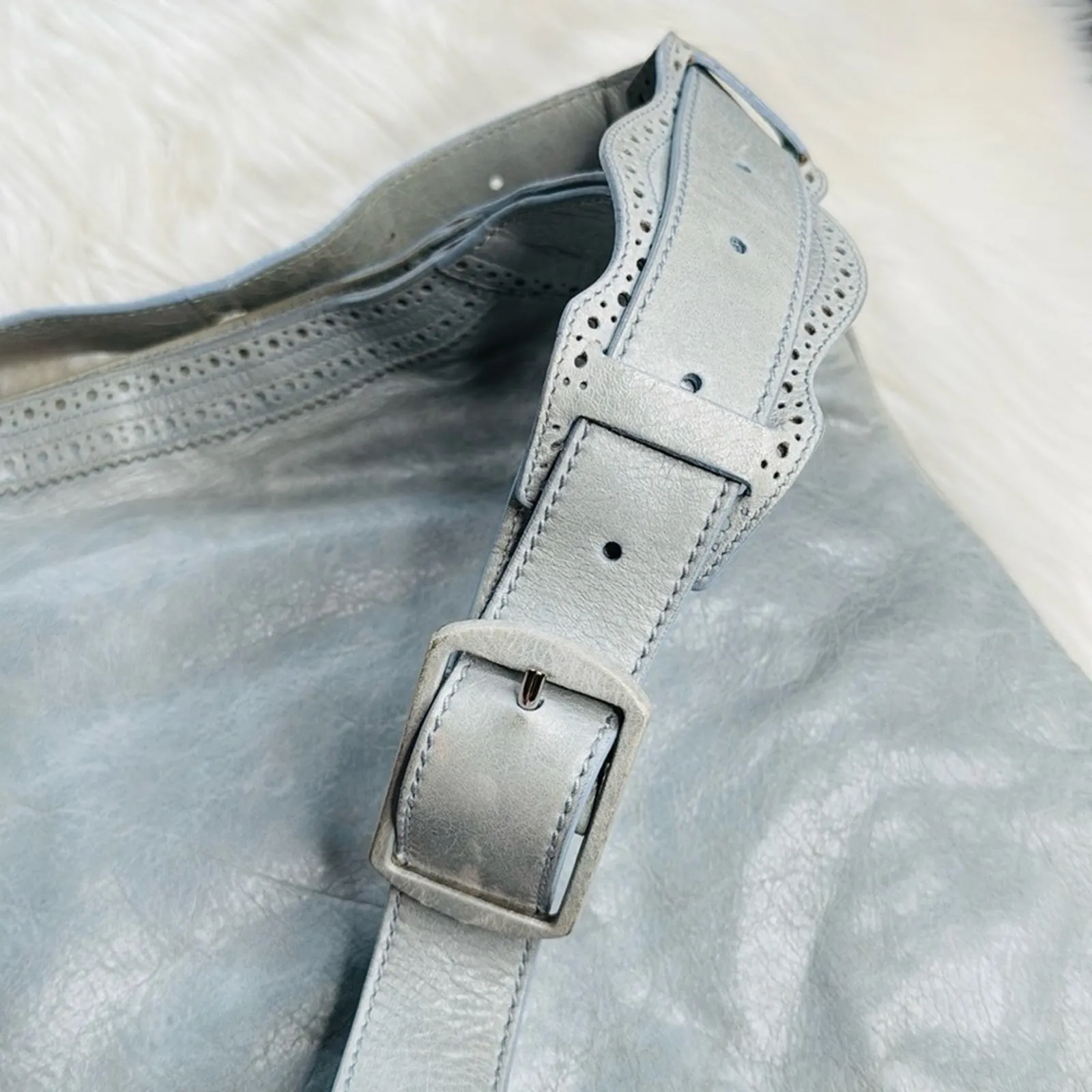 Balenciaga Pale Blue Giant Besace Messenger Bag - Image 8