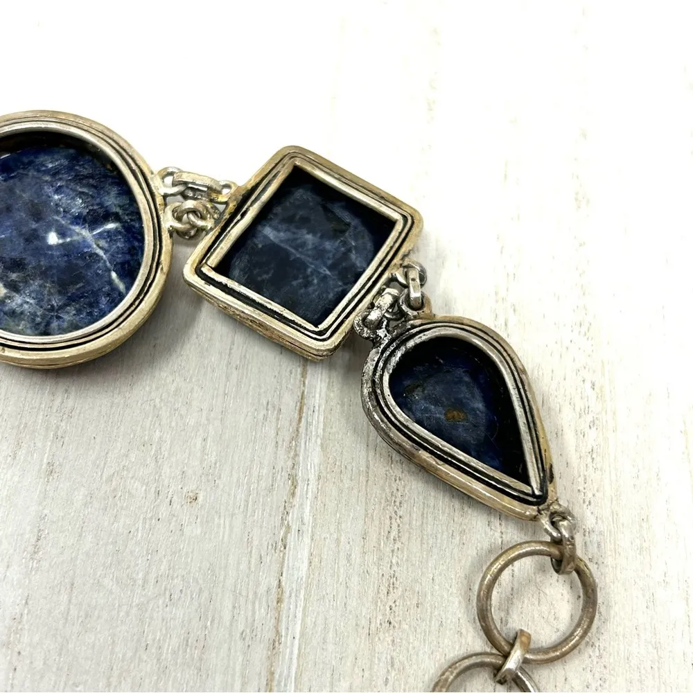 Artisan sterling silver and Lapis Lazuli bracelet - Image 12