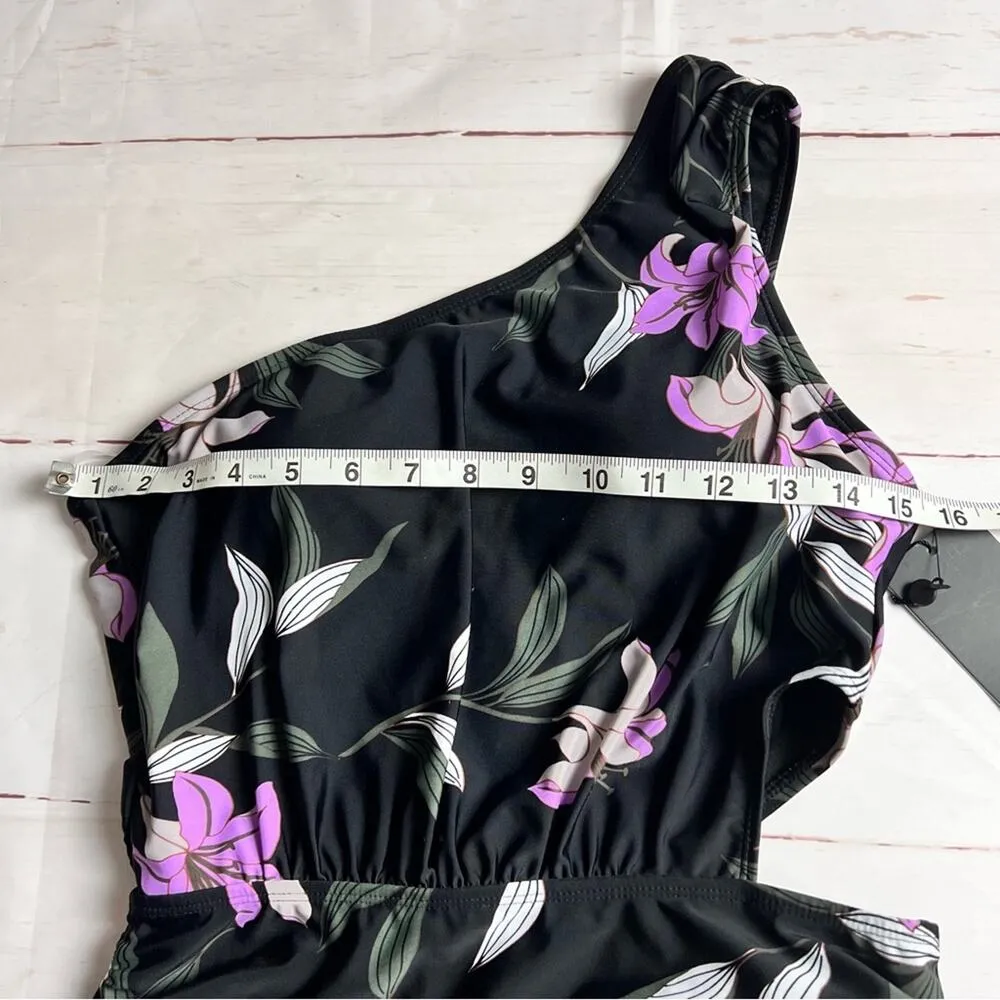 Jones New York Women's Floral Printed One-Piece Swimsuit Sz M - Image 7