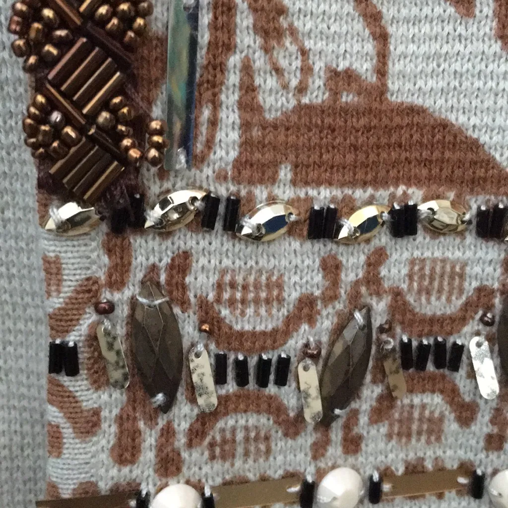 Chico's FINAL MARKDOWN Chico’s Ornately Beaded Single-Closure Sweater (1) ≈ S or 8 - Image 13