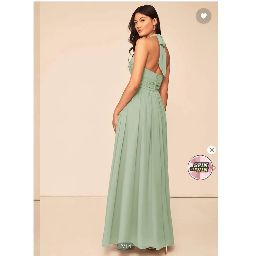 Azazie Veronica bridesmaids dress in dusty safe size 8 - Image 2