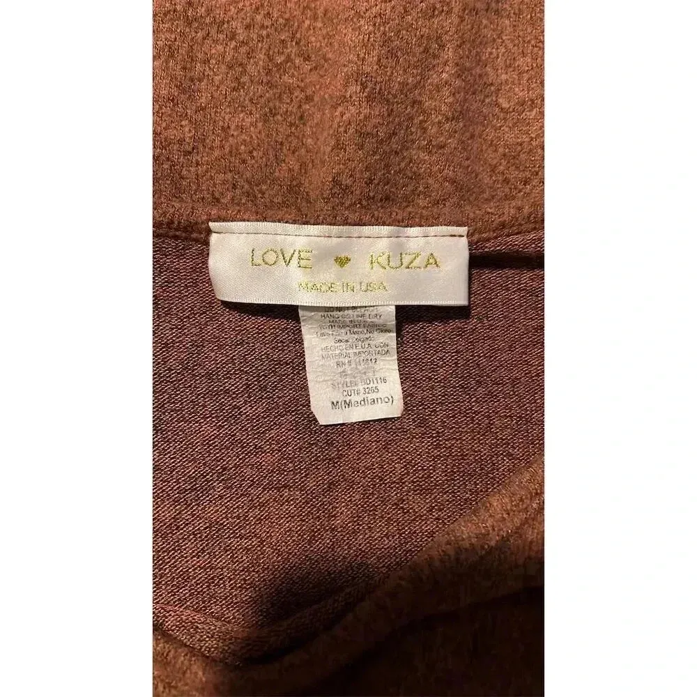 Love Kuza Women's Brown Long Sleeve Knee Length Dress Size M Size M - Image 3