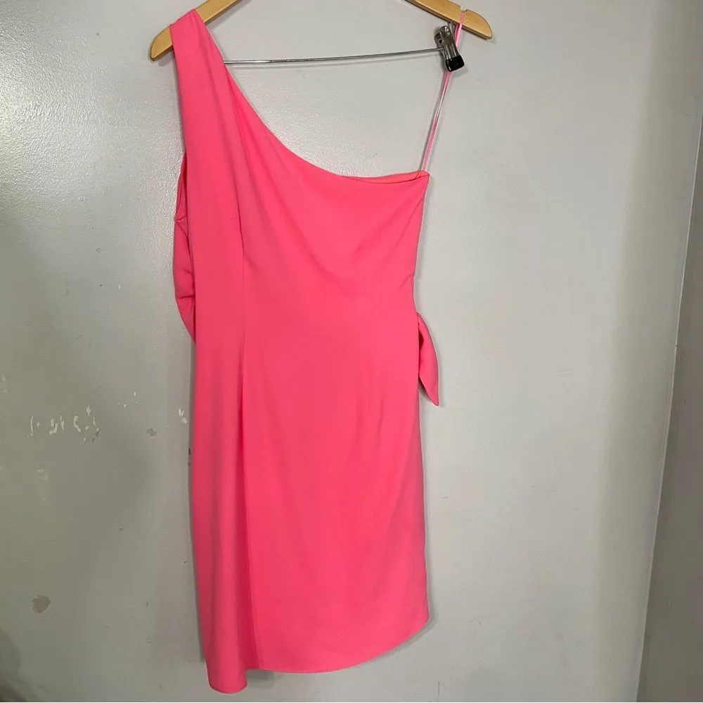 Amanda Uprichard x‎ REVOLVE Conetta Mini One Shoulder Dress Pink Ribbon Small - Image 5