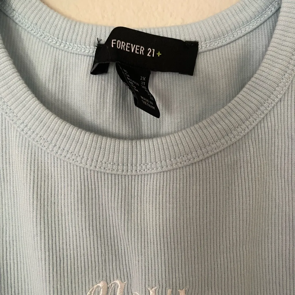 Forever 21 Light Blue Tank Top Size XXL - Image 9