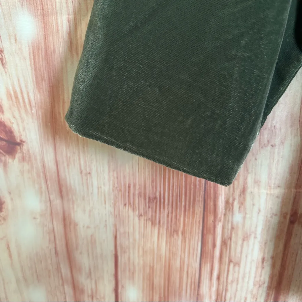 Open Edit Green Relaxed Fit Velvet Blazer - Image 6