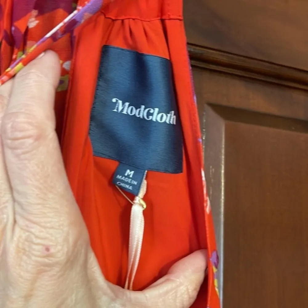 ModCloth floral print sheet panels maxi halter dress - Image 5