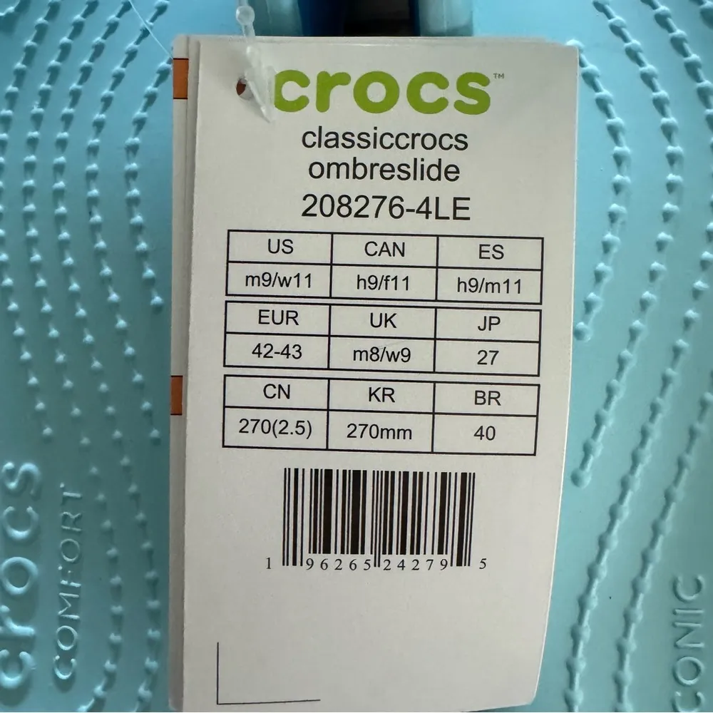 Crocs Ombreslide Arctic Unisex W11 M9 New In Package - Image 5