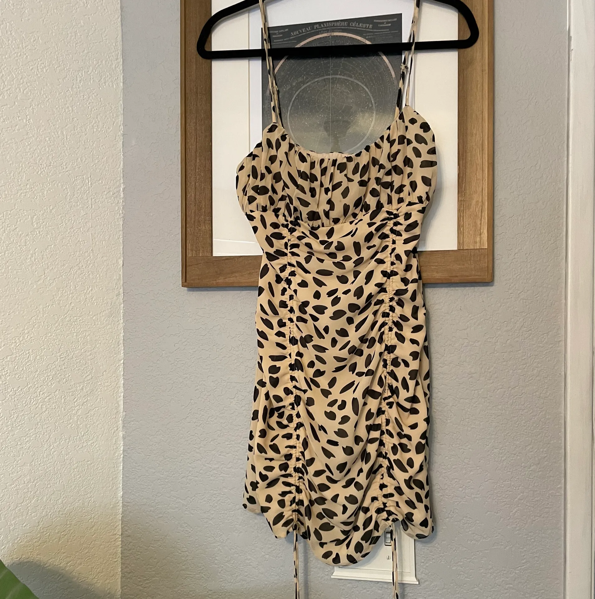 Leopard Cheetah Rushed Adjustable Mini Dress / BODYCON RUSHING DRESS - Image 2
