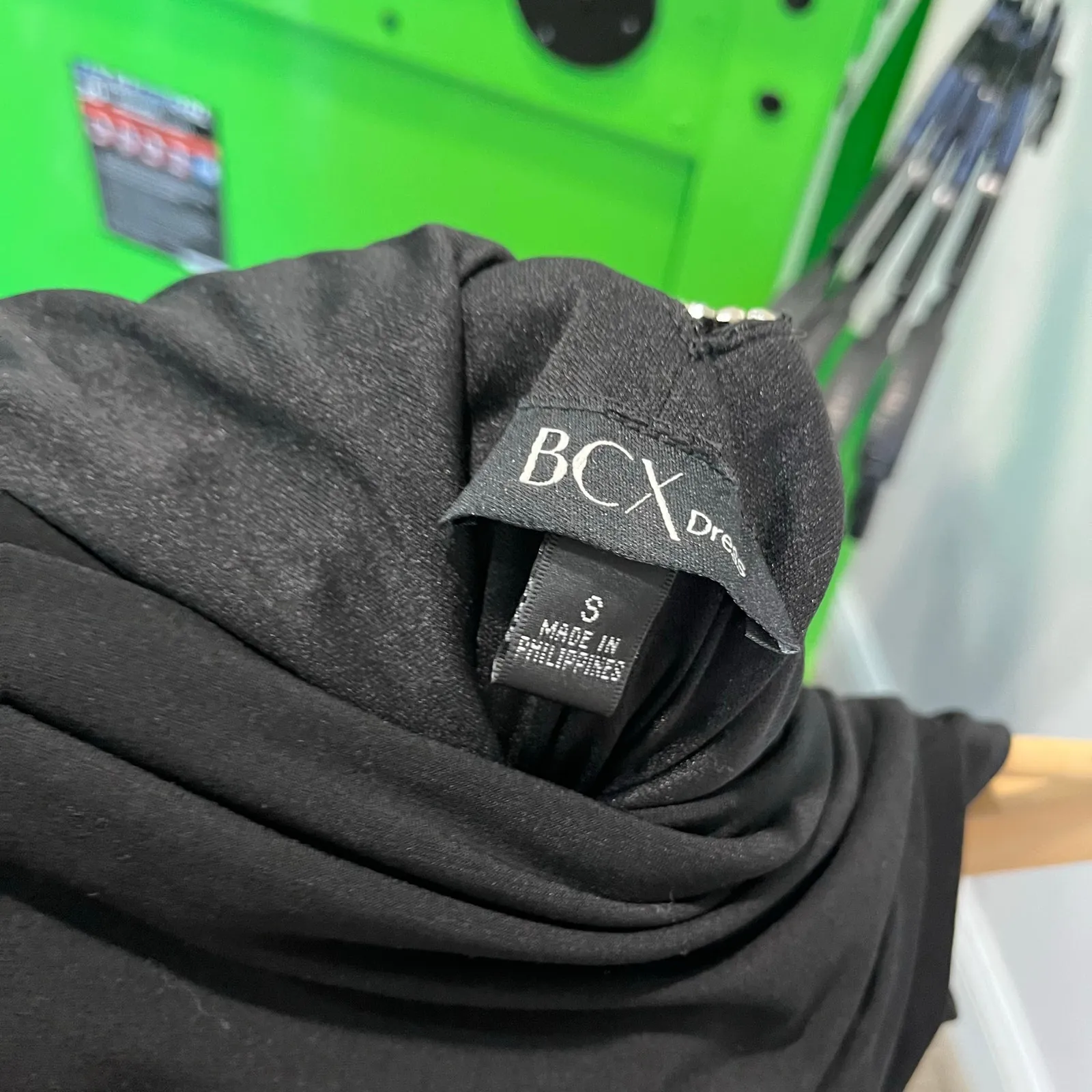 BCX Y2K Black Ruched Bodycon Mini Dress Clubwear 2000s Sz S - Image 5