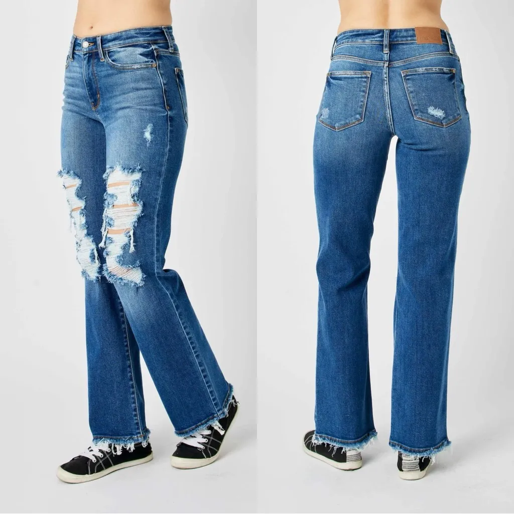 Judy Blue Mid Rise Dad Jeans - Image 2