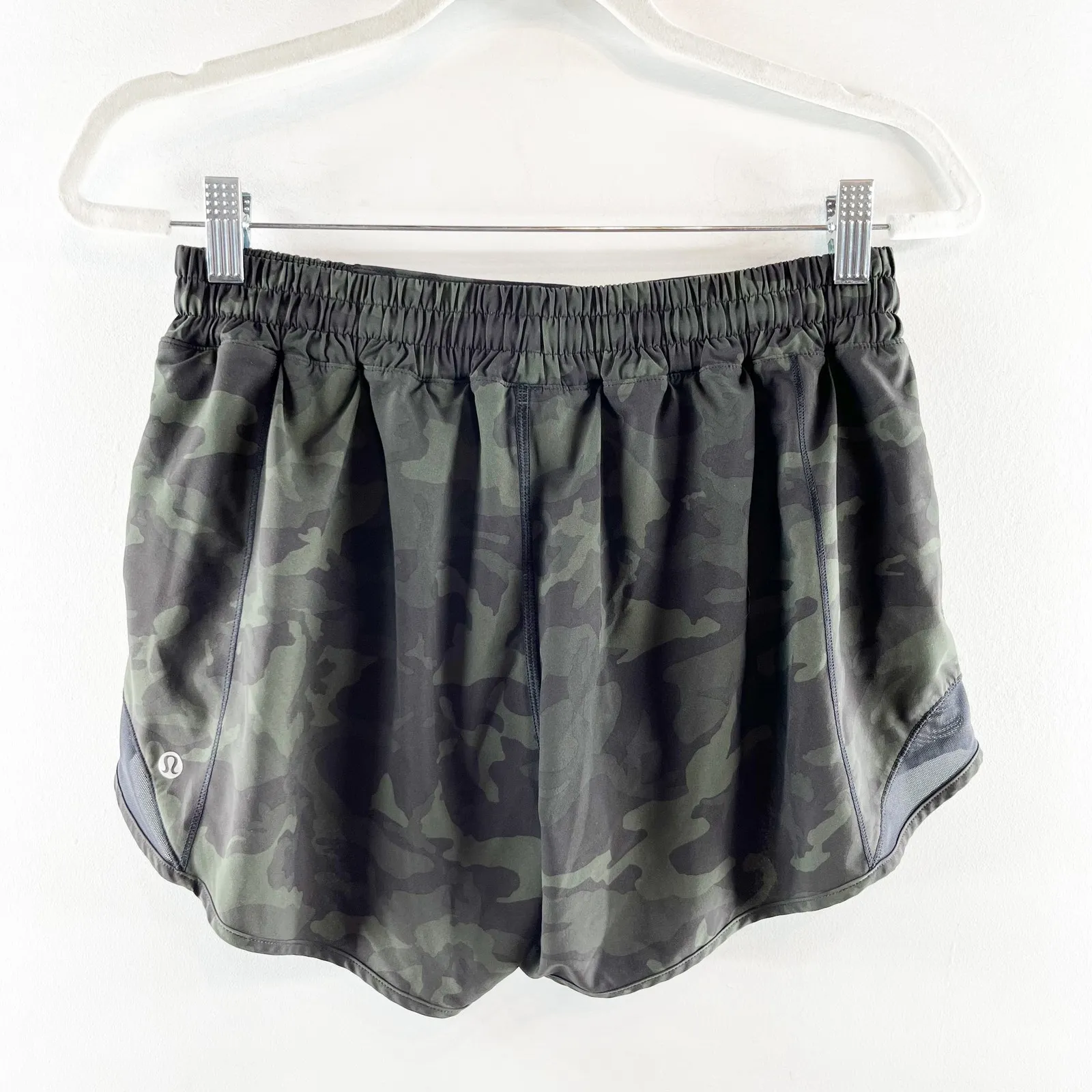 Lululemon Hotty Hot Short II Long 4" Incognito Camo Multi Gator Green Black 10 - Image 5