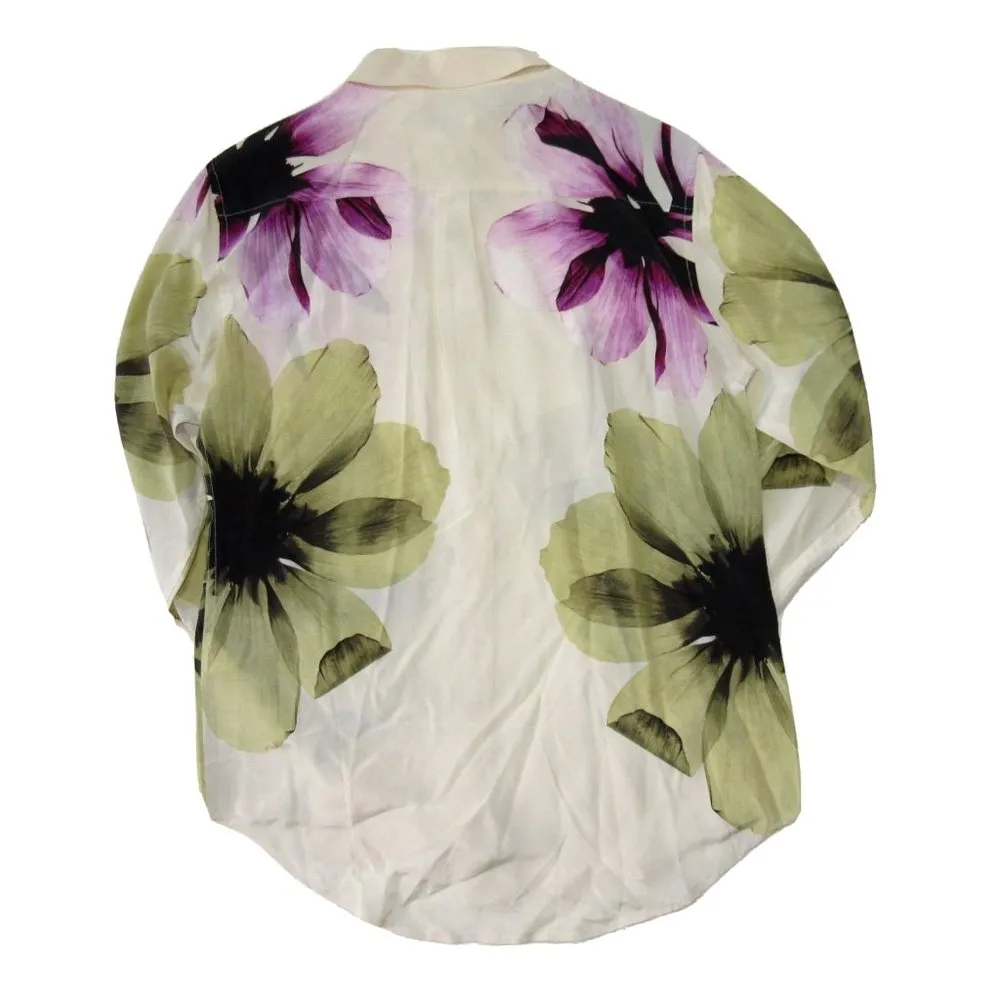 NWT Equipment Signature in Chalk Pink Digital Floral Silk Button Down Shirt S - Image 5