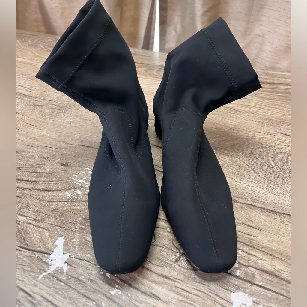 Pedro‎ Garcia Women's Idoia Black Stretch Sock Block Heel Boots Size 37 - Image 5