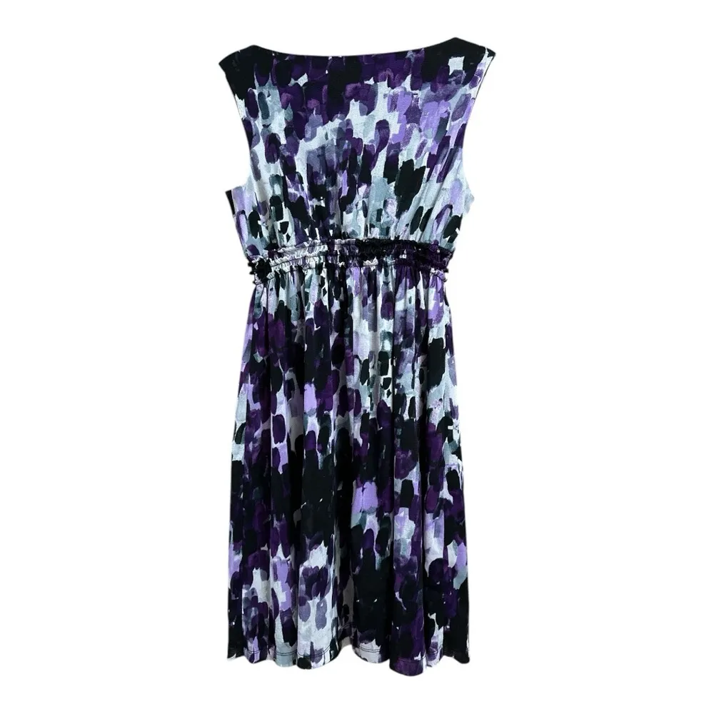 AB Studio Elegant Purple and Black Women's Dress, Sz 12 - Image 3