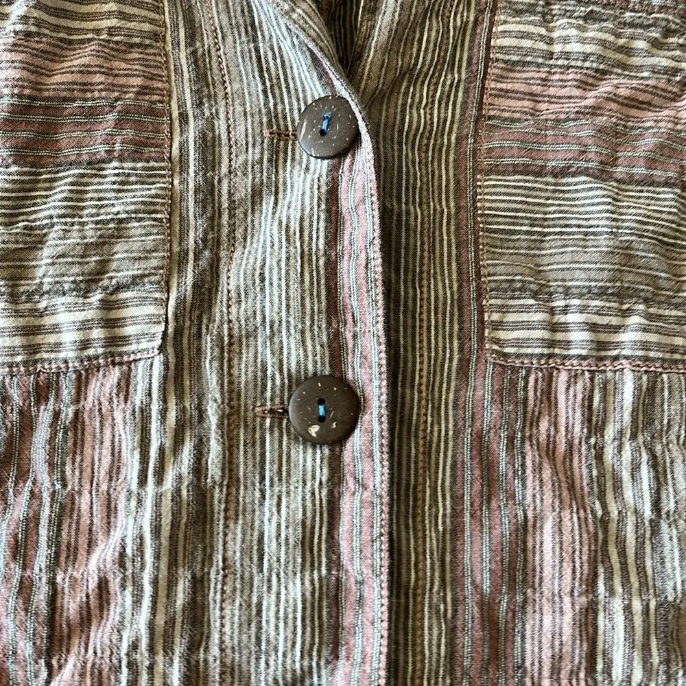 Free People High Tide Multi-Stripe Button Down - Image 4