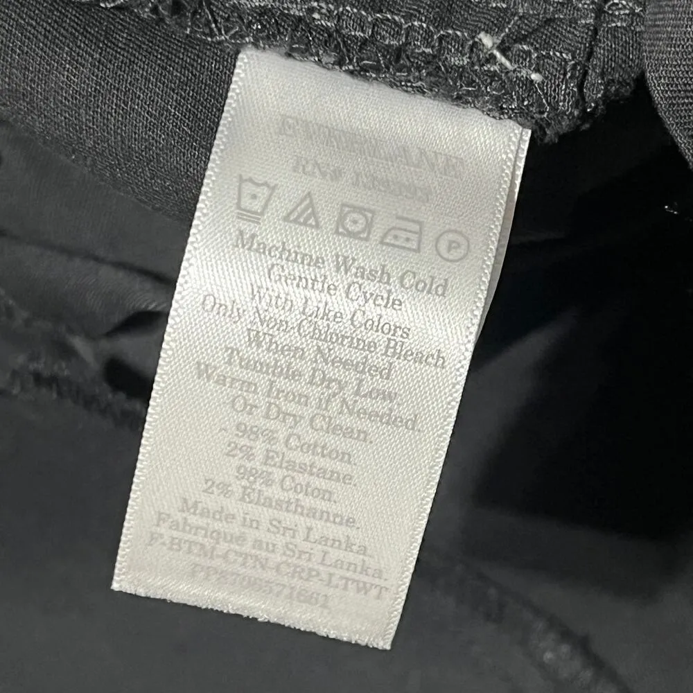 Everlane Women's Black The Lightweight Wide-Leg Crop Chino Cotton Pants Size 8 - Image 6