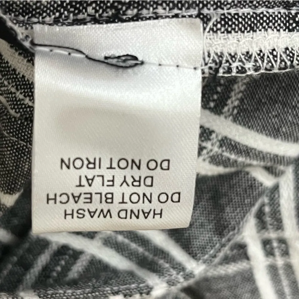 LUMIERE Plaid Linen Blend Shorts Women’s Size S Preppy Academia School Girl Black - Image 5