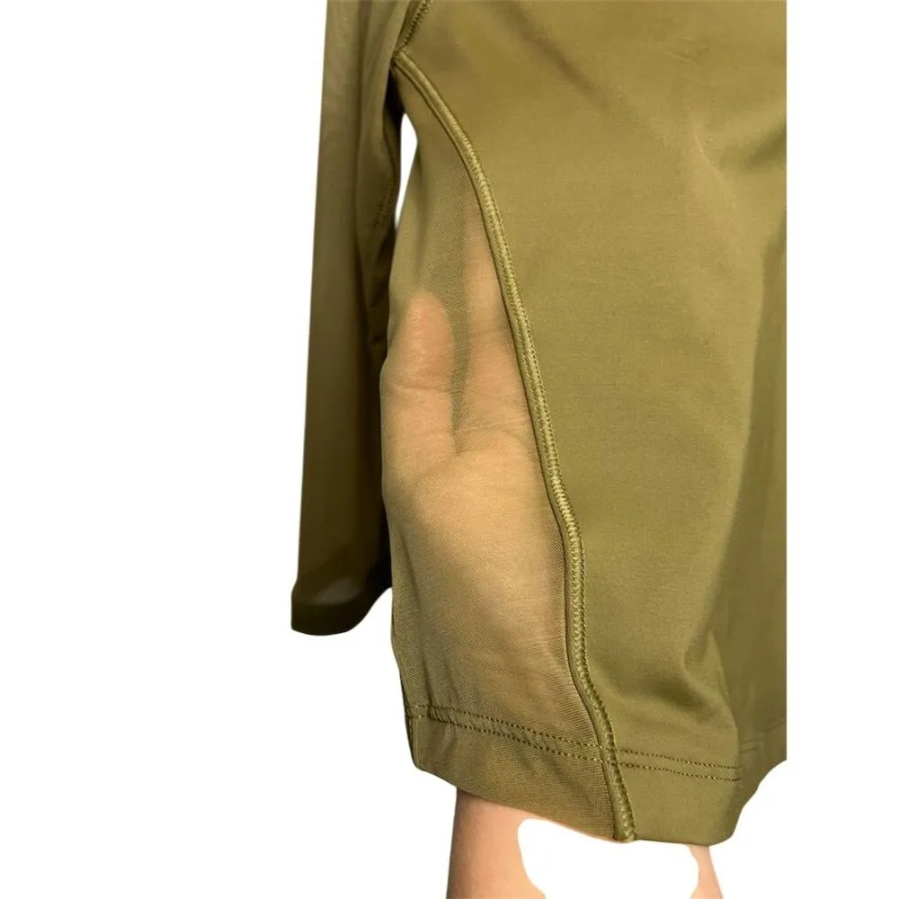 Athleta Women's Green Pacer Mesh Top Size S Short Sleeve Activewear - Image 4