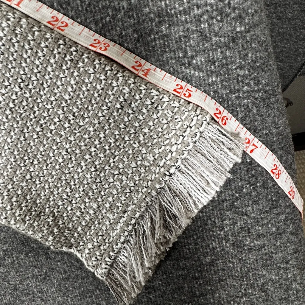 Tweed Fringe Collarless Jacket Grey White Herringbone XL NIC+ZOE Business Career - Image 9