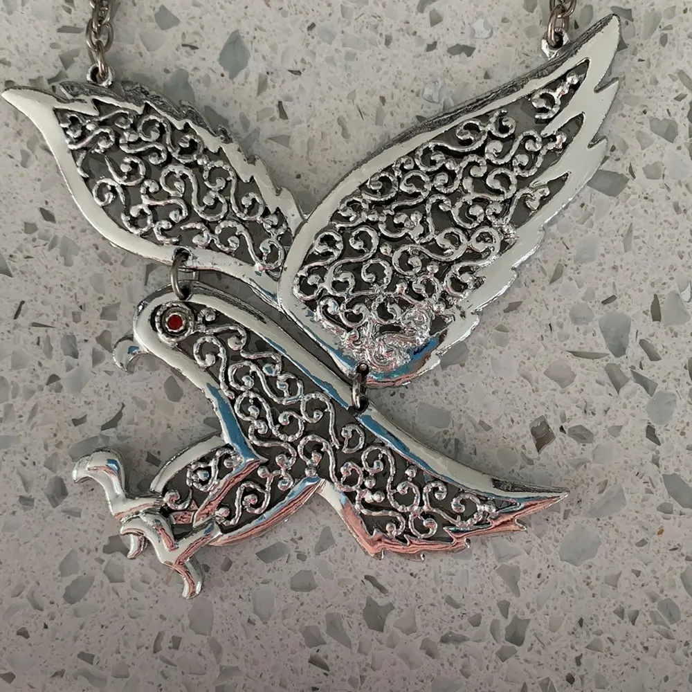 Vintage Adjustable Sterling Silver Bird Necklace - Image 5