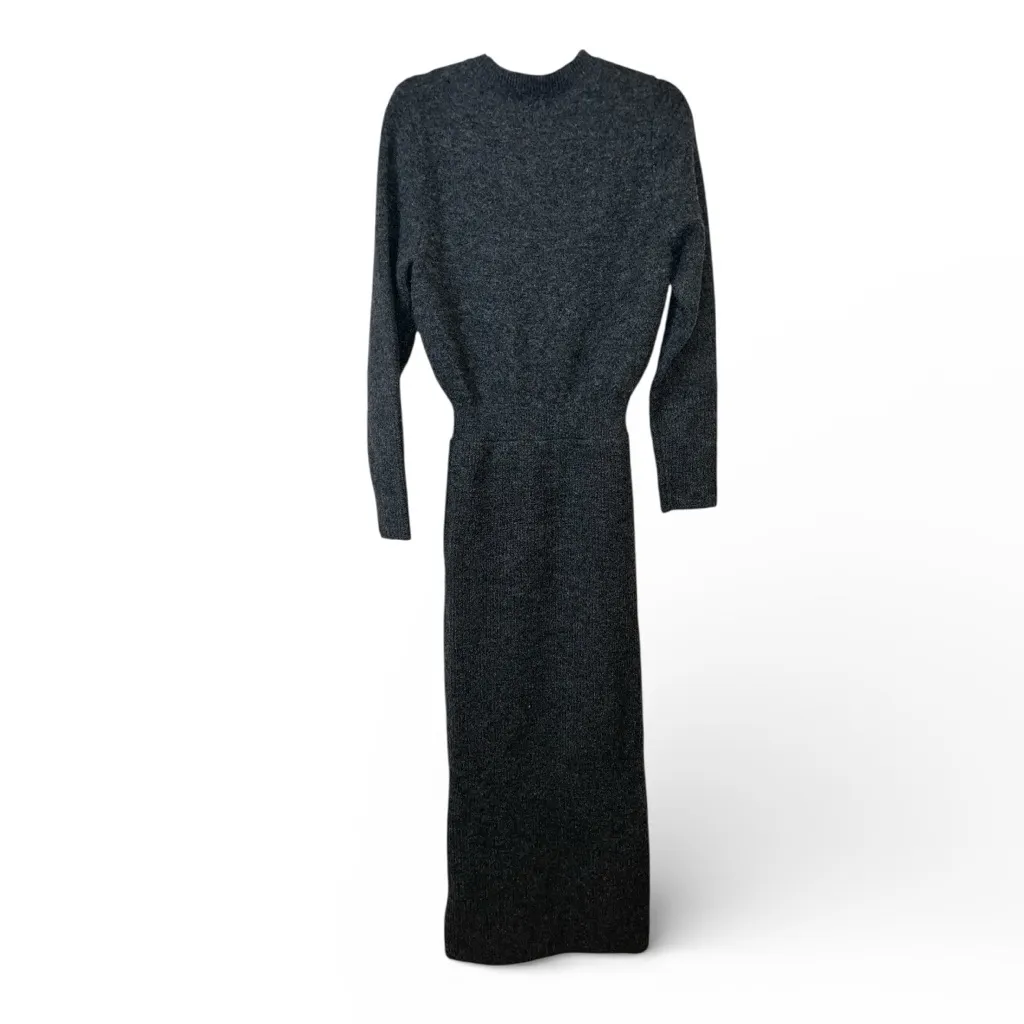 CoMMENSE Wool-Blend Fuzzy Midi Dress COLOR - Grey Size XS NWT Gray - New With Tags - From Deyanira CoMMENSE Wool-Blend Fuzzy Midi Dress COLOR - Grey Size XS NWT Gray - New With Tags - From Deyanira