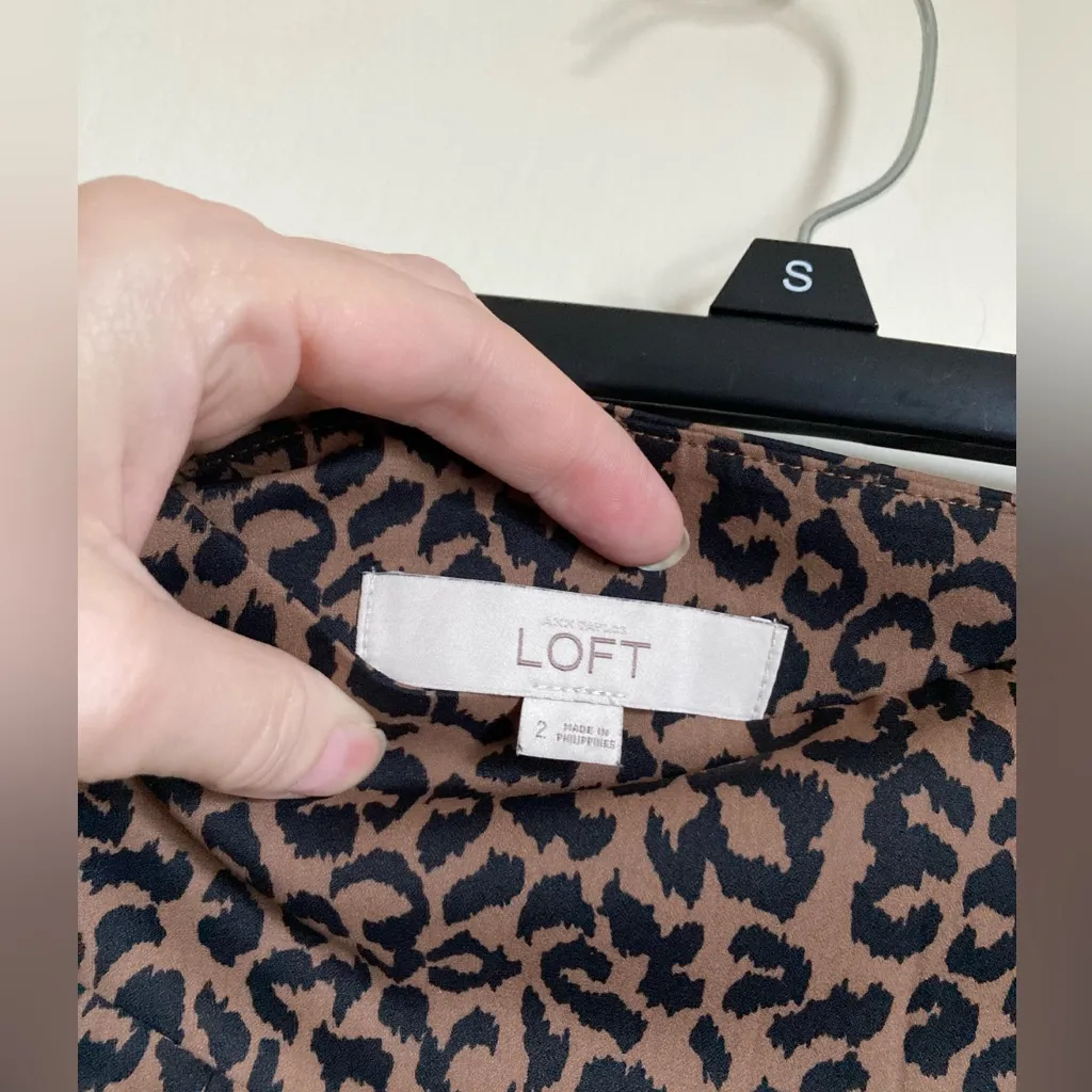 🌞Loft Brown Black Leopard Animal Print Shorts #P - Image 3